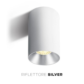 Faretto da Soffitto con Attacco GU10 Serie CHILL OUT CYLINDER 135mm D75mm Spotlight Colore Bianco