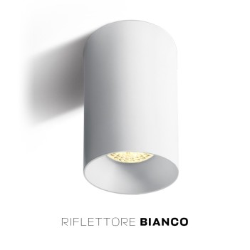 Faretto da Soffitto con Attacco GU10 Serie CHILL OUT CYLINDER 135mm D75mm Spotlight Colore Bianco