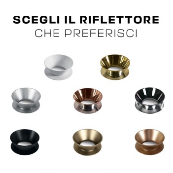 Faretto da Soffitto con Attacco GU10 Serie CHILL OUT CYLINDER 135mm D75mm Spotlight Colore Oro