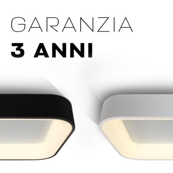 Plafoniera da Soffitto 38W 3230lm 3000K D450x450 IP20 Quadrata Colore Bianca Serie DECOR