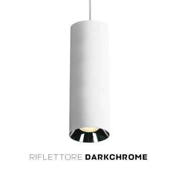 Spotlight with GU10 socket Pendant Cylinder series design Dark Light - Metallic