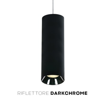 Spotlight with GU10 socket Pendant Cylinder series design Dark Light - Metallic