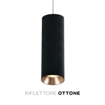 Spotlight with GU10 socket Pendant Cylinder series design Dark Light - Metallic