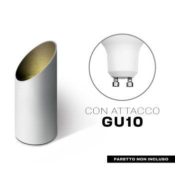 Ceiling Light with GU10 Connection CUT CYLINDER Series 150mm D60 Spotlight Colour Black