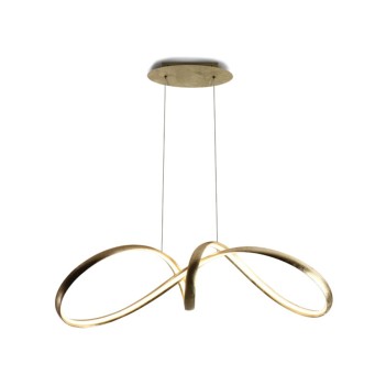 The Swirl Circular Design Suspension Led Chandelier Brass color 36W 1800lm en
