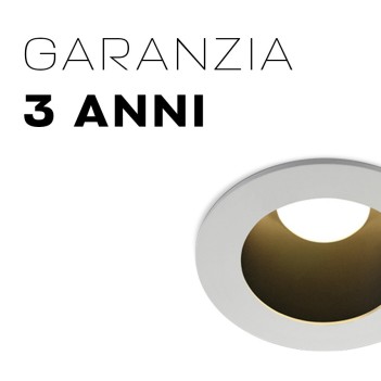 Faretto da incasso SERIE DARK LIGHT PRO 12W IP20 60D bianco con riflettore nero