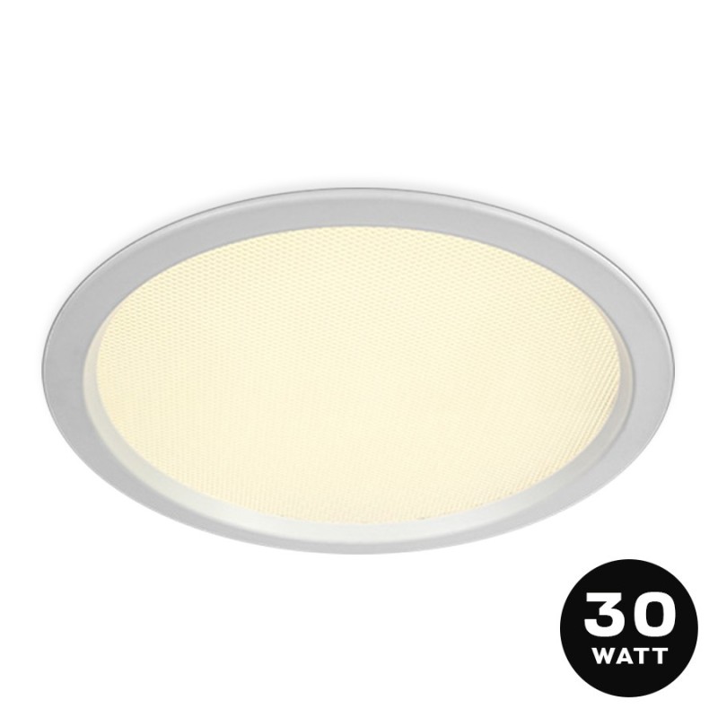 Downlight Plafoniera da Incasso 30W 2250lm IP44 UGR19 Foro 205mm Colore Bianco