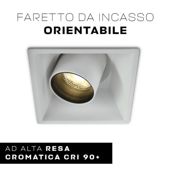 Faretto da incasso SERIE CYLINDER orientabile - Colore Nero