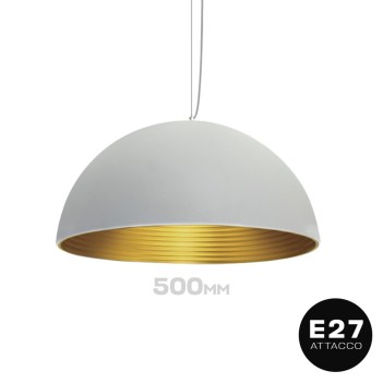 Lampadario Led a Sospensione Design Circolare diametro 50 cm colore bianco