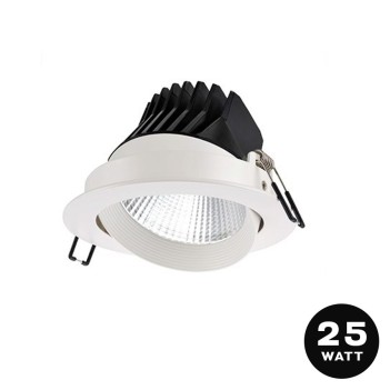 Faretto Led da Incasso Cri90 25W 1870lm 36D Foro Ø150mm su