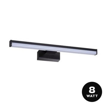 Lampada da Parete 8W 570lm 230V IP44 - ASTEN Nero en