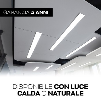 Plafoniera Led Lineare 48W 4800lm 1200mm IP20 Colore Bianca Serie FLOATING LIGHT