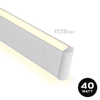 Linear Led Ceiling Light 40W 3600LM + Uplight 1175mm IP20 White - Linear Profiles Series