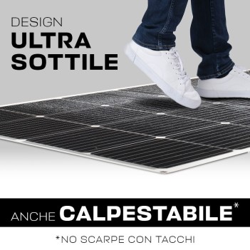 PANNELLO SOLARE FLESSIBILE ETFE 110W 12V MONOCRISTALLINO su