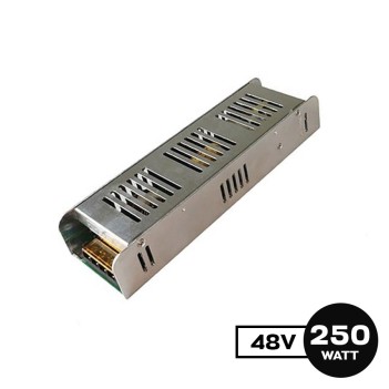 Alimentatore Metallico Slim 250W 48V per Strisce Led -