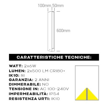 Lampada da giardino decorativa 12W IP54 1000lm Antracite 60