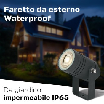 Garden Spotlight with Lamp Holder GU10 220V IP65 Anthracite - Garden Series en