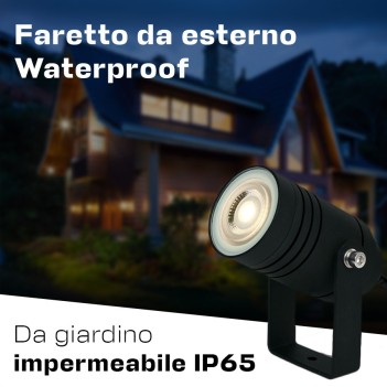 Garden Spotlight with Lamp Holder GU10 220V IP65 Black - Garden Series en