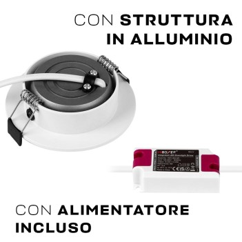 Faretto da incasso MiBoxer orientabile 6W CRI90+ 30D con