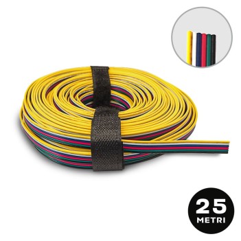 ROTOLO CAVO RGBCCT 6 POLI 6x0.34MM2 IN ROTOLO DA 25MT su