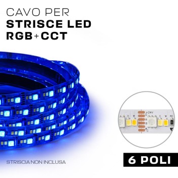 Roll cable rgbcct 6 pole 6x0.34mm2 in roll of 25mt