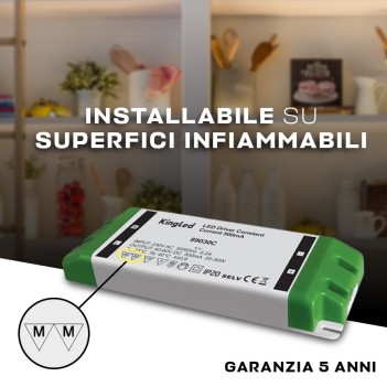 Alimentatore Led 20-30W Corrente Costante 500MA 40-60V per illuminazione led