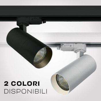 Faretto Led per Binario Trifase SERIE HONEYCOMB con Portalampada GU10 Colore Bianco