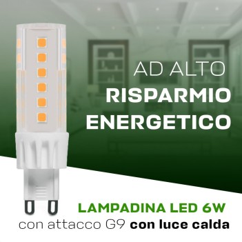 KING LED | Lampadina Led attacco G9 6W 600lm 3000K