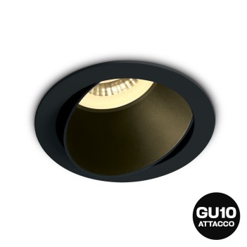 GU10 IP20 hole 70mm SERIES CHILL-OUT Desing Dark Light black adjustable round spotlight holder and black reflector