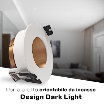 King LED | Portafaretto da incasso bianco rotondo foro 70mm CHILL-OUT