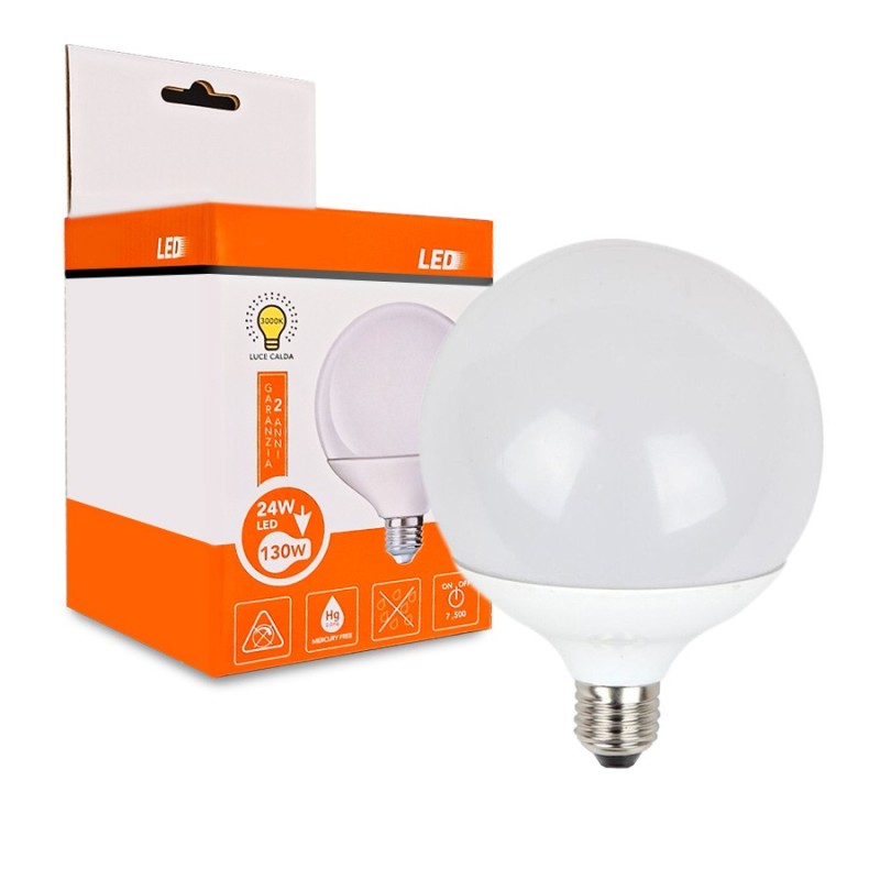 Led bulb G120 connection E27 24W 2200lm 3000K