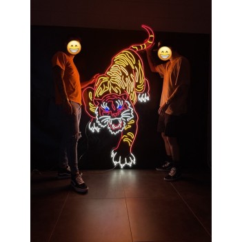 TIGER XXL - Led Neon Lamp Sign - Management by Smartphone and Voice