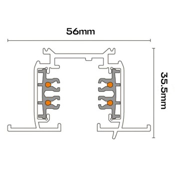 king led | Three-Phase White Recessed Tracklamp Binary