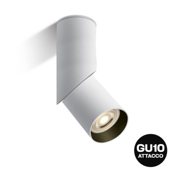 Ceiling Spotlight with GU10 Connection ADJ CYLINDER Series 196mm D57 Adjustable Spotlight White