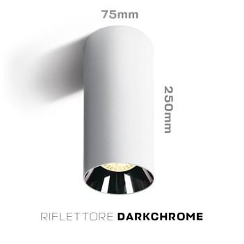 Faretto da Soffitto con Attacco GU10 Serie CHILL OUT CYLINDER 250mm D75mm Spotlight Colore Bianco