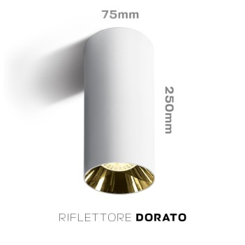 Faretto da Soffitto con Attacco GU10 Serie CHILL OUT CYLINDER 250mm D75mm Spotlight Colore Bianco