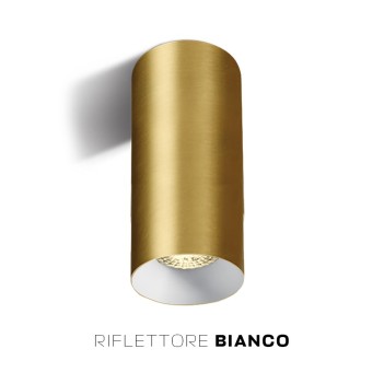 Faretto da Soffitto con Attacco GU10 Serie CHILL OUT CYLINDER 250mm D75mm Spotlight Colore Oro