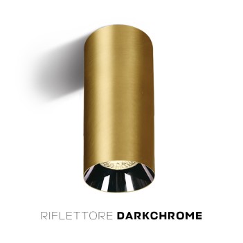 Faretto da Soffitto con Attacco GU10 Serie CHILL OUT CYLINDER 250mm D75mm Spotlight Colore Oro