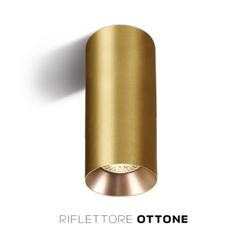 Ceiling Light with GU10 Connection CHILL OUT CYLINDER Series 250mm D75mm Spotlight Colour Gold