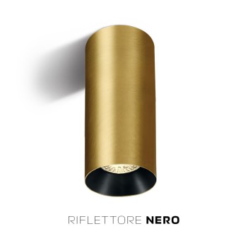 Faretto da Soffitto con Attacco GU10 Serie CHILL OUT CYLINDER 250mm D75mm Spotlight Colore Oro