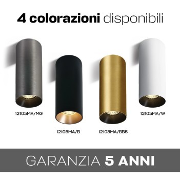 Faretto da Soffitto con Attacco GU10 Serie CHILL OUT CYLINDER 250mm D75mm Spotlight Colore Oro