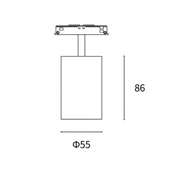 Faretto Led SUPREMA Mini Spot da 55mm 12W dimmerabile per binario 48V colore BIANCO