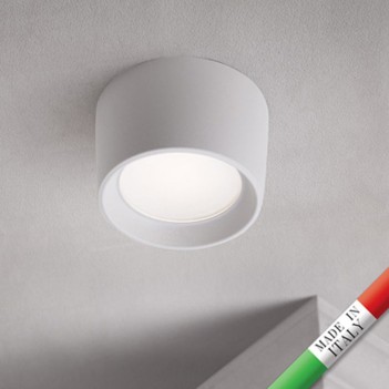 LIVIA | Spotlight da soffitto impermebaile IP55 colore bianco rotondo