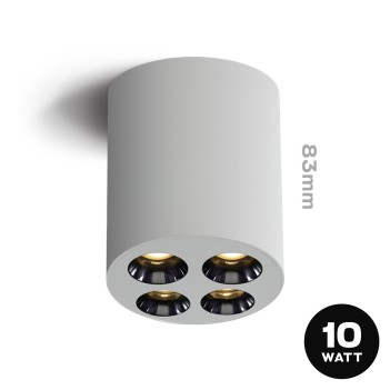 CYLINDER | Faretto da Soffitto 10W 3000K IP20 Spotlight bianco