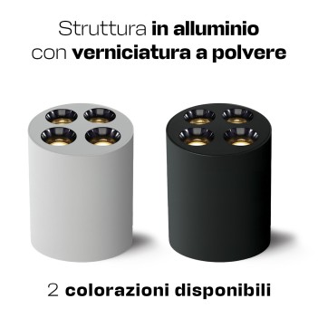 CYLINDER | Faretto da Soffitto 10W 3000K IP20 Spotlight bianco