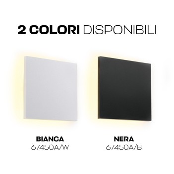 Applique da muro 7W 600lm 3000K serie The Backlight 220V IP54 - Bianco retroilluminata