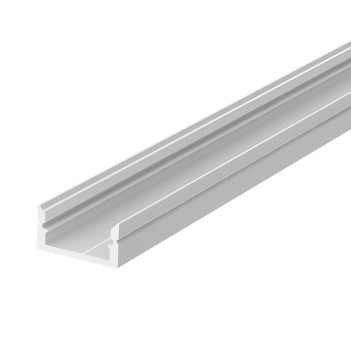 Profilo in alluminio piatto bianco da 2 mt per Strip Led - Kit Completo