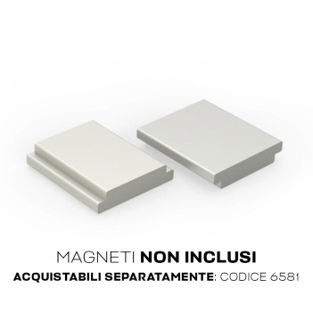 Profilo led piatto con installazione a magnete 1814 per Striscia Led - 2 metri