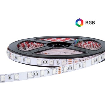 Strip Led 5m RGB 72W 24V IP20 PCB 10mm 300 SMD 5050