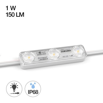 Moduli led per retroilluminazione da 1W 12V 150lm impermeabili IP68